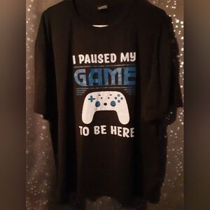 Men's Black Gaming T-Shirt Size XXL